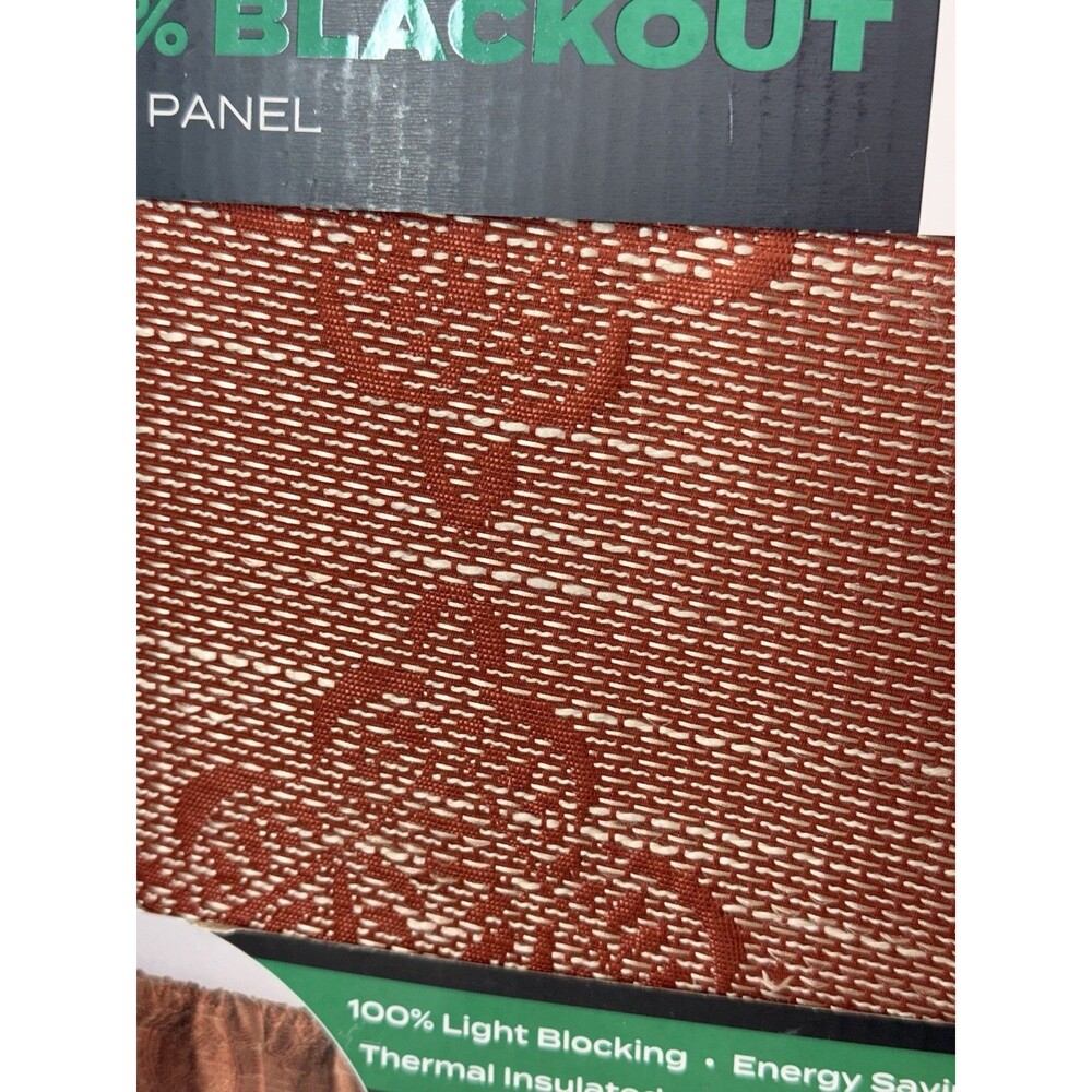 2 PCs Sun Zero Sintra Medallion Russet 40"x84" Polyester 100% Blackout New - Picture 9 of 16